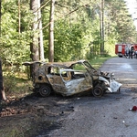 33-latek zginął w płonącym samochodzie