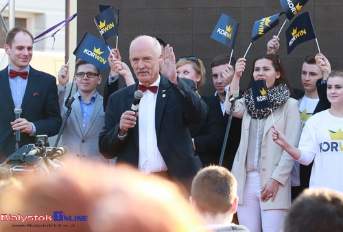 Janusz Korwin-Mikke spotkał się z białostockimi wyborcami [ZDJĘCIA]