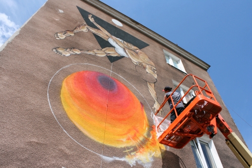 Nowy mural w mieście. Powstał przy ul. Zwycięstwa