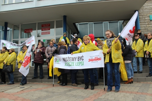 Protest pod urzędem miejskim. Kolejne wystąpienie pracowników Biaformu