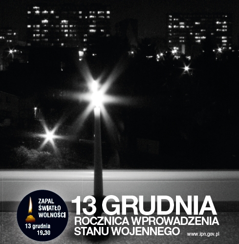 34. rocznica wprowadzenia stanu wojennego. W oknach pojawią się Światła Wolności