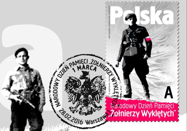 Związany z Białostocczyzną mjr "Łupaszka" na specjalnym znaczku Poczty Polskiej