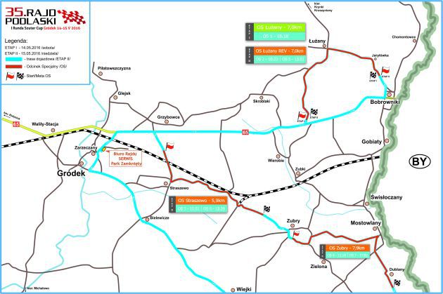 35. Rajd Podlaski: Trasa już znana, są też ważne informacje dla kibiców