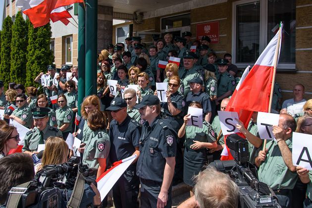 Funkcjonariusze Służby Celnej zaprotestowali przeciwko jej likwidacji