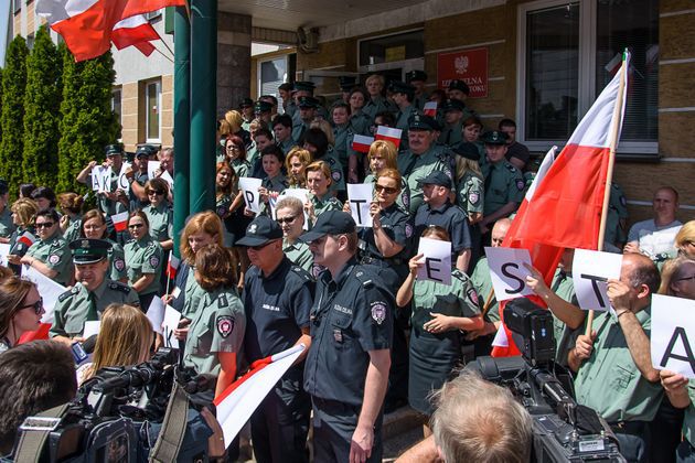 Funkcjonariusze Służby Celnej zaprotestowali przeciwko jej likwidacji 