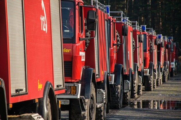 Pożar w Podlaskich Zakładach Zbożowych w Białymstoku