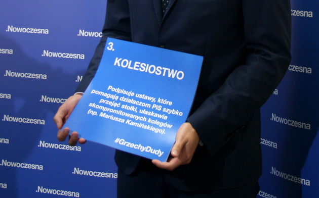Rok prezydentury Andrzeja Dudy. Nowoczesna z regionu grzmi o 7 grzechach