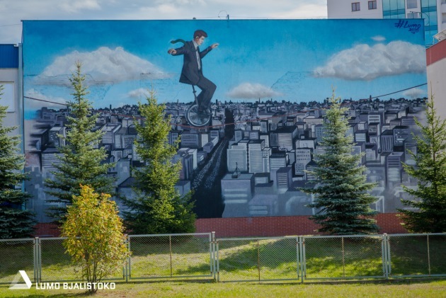 Nowy mural w mieście. Powstał w ramach Festiwalu Lumo Bjalistoko