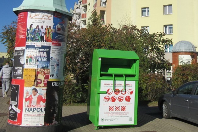 Na komputery, telefony i sprzęt AGD. 100 kontenerów stanie w różnych punktach Białegostoku