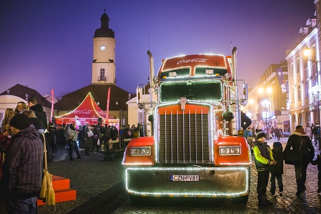 Świąteczna ciężarówka Coca-Coli zauroczyła mieszkańców Białegostoku [ZDJĘCIA]