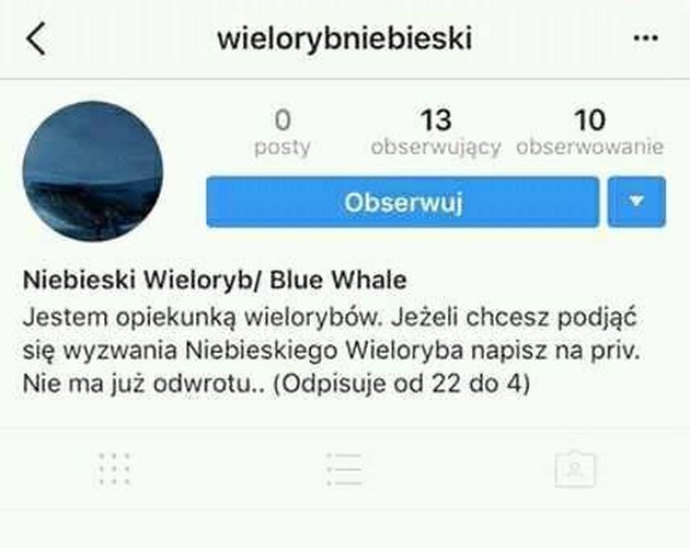 Uwaga rodzice. Z powodu gry "Niebieski Wieloryb" dochodzi do samookaleczeń wśród dzieci