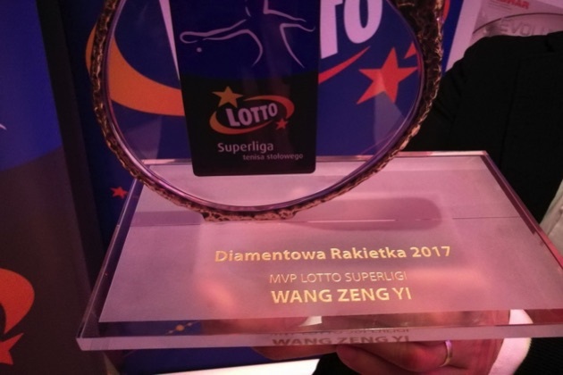 Wang Zeng Yi z tytułem MVP sezonu 2016/2017