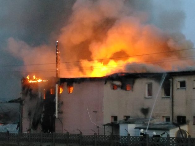 Duży pożar w zakładzie produkującym sery