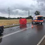 Motocyklista nie żyje. Są utrudnienia w ruchu