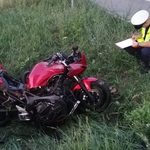 Poważny wypadek z udziałem motocyklisty