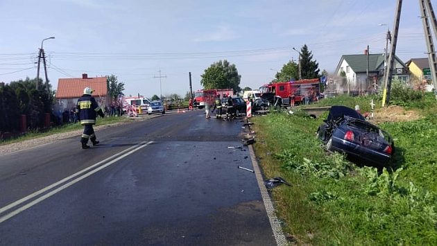 Karambol w Knyszynie. 5 pojazdów zderzyło się na krajowej "65"