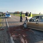 Czołówka w powiecie siemiatyckim. Jedna osoba trafiła do szpitala