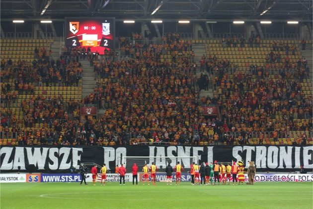 Półmetek sezonu zasadniczego. Jaga jest wiceliderem, białostoccy kibice siłą numer 6