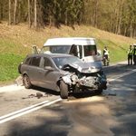 Droga Białystok - Augustów zablokowana. Zderzyły się 3 pojazdy