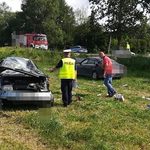 Wypadek na krajowej "65". Dwie osoby trafiły do szpitala