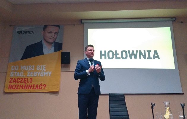 Szymon Hołownia w Białymstoku. Tłumy na spotkaniu z kandydatem na prezydenta 