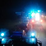 Śmiertelny wypadek i pożar w Studziankach. Pracowita noc podlaskich służb