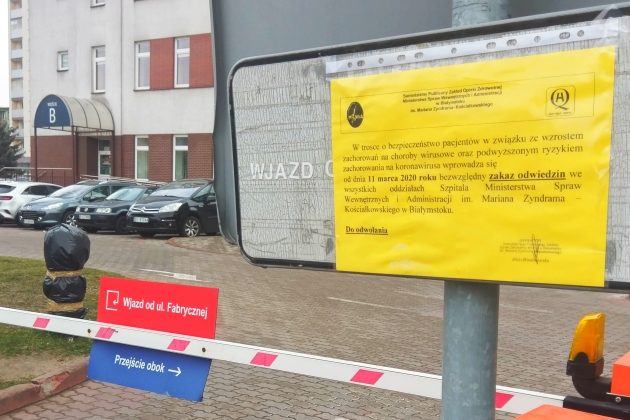 Koronawirus wśród pracowników szpitala MSWiA w Białymstoku