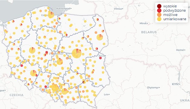 POLCOVID-19 - aplikacja z mapą ryzyka zakażenia koronawirusem