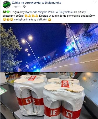 Kompromitacja dla piwa. Goniła ochrona i policja