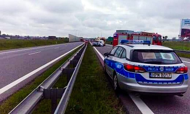 Wypadek na obwodnicy Zambrowa. S8 zablokowana w kierunku Białegostoku