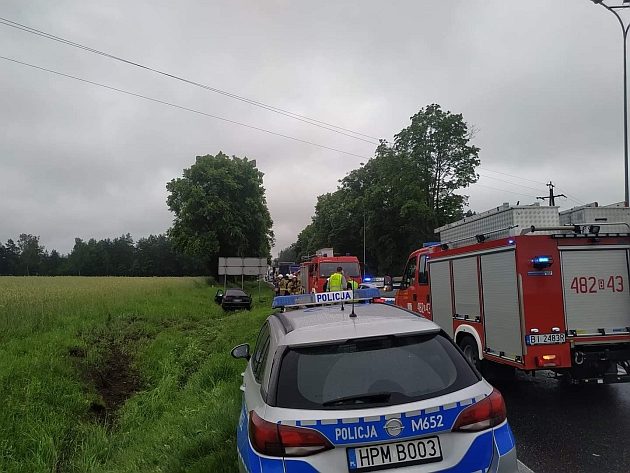 Nie ustąpił pierwszeństwa przejazdu. Zderzył się z tirem