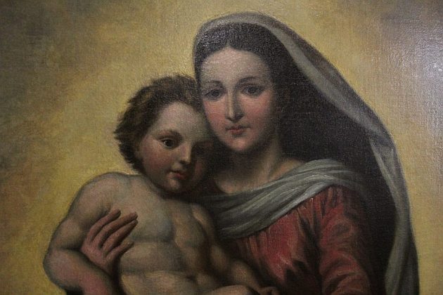 Uratowano obraz „Matka Boża Sykstyńska”. W Drohiczynie trafił do rąk konserwatorów