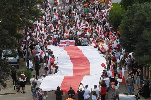 Ulicami Białegostoku przeszedł Marsz Solidarności z Białorusią [ZDJĘCIA]