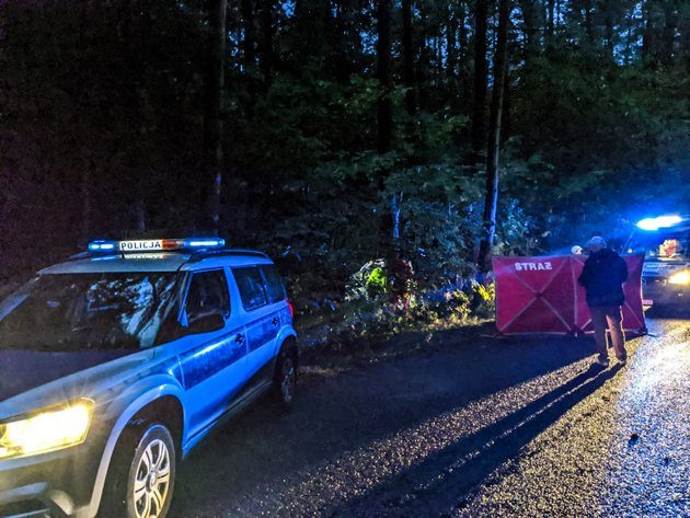 Śmiertelny wypadek w regionie. Zjechał z drogi i uderzył w drzewo