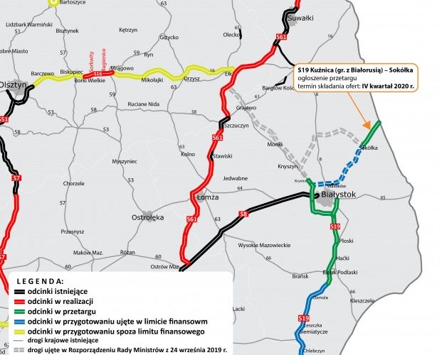 2 węzły, most i wiadukt kolejowy. Jest przetarg na kolejny fragment ekspresowej S19