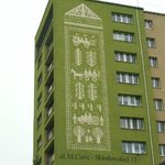 Nowy mural w Białymstoku. Nawiązuje do podlaskiej sztuki ludowej