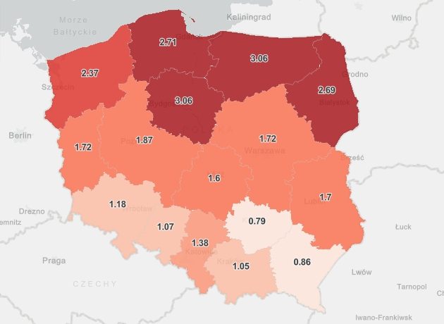 Podlaskie jednym z województw z największą liczbą zakażeń koronawirusem [RAPORT]