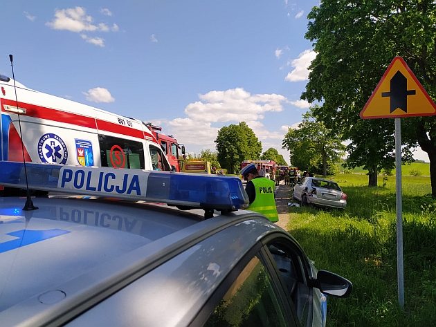 Zjechał na pobocze i uderzył w zaparkowane samochody