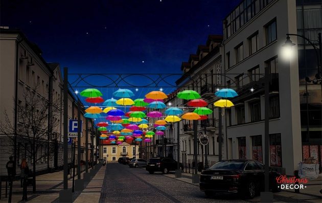 Już wiadomo, ile miasto zapłaci za podświetlane parasolki nad ul. Kilińskiego