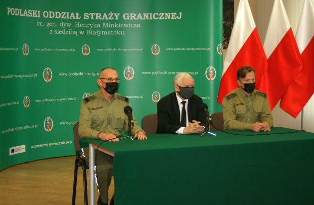 Jarosław Kaczyński w Białymstoku. Zapowiedział m.in. budowę zapory na granicy z Białorusią