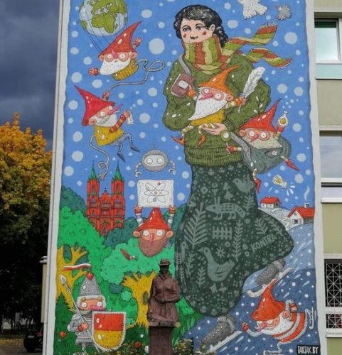 W Białymstoku jest nowy mural. Zawiera mnóstwo symboli i przyciąga uwagę