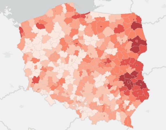 Powiaty augustowski, białostocki i bielski - tu jest najgorsza sytuacja epidemiologiczna