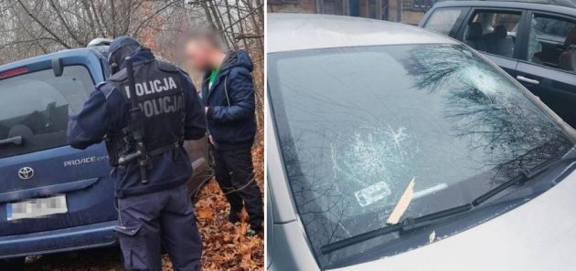Zniszczyli samochody Medyków na Granicy. Policja zatrzymała pseudokibiców z Białegostoku