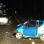 Zderzenie czołowe dwóch pojazdów na trasie Augustów-Lipsk