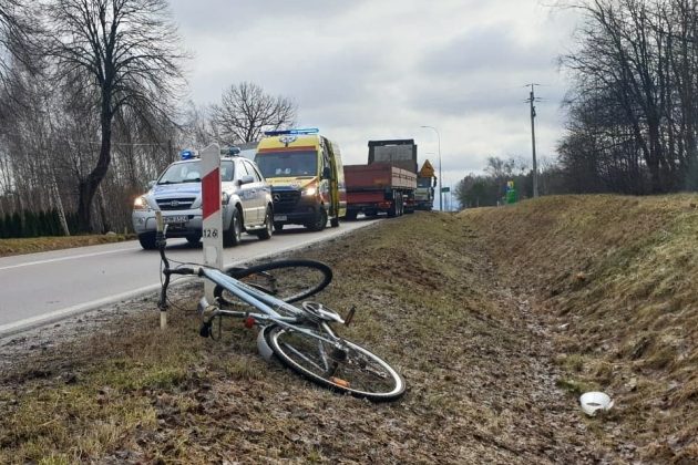 Ciężarówka potrąciła rowerzystę