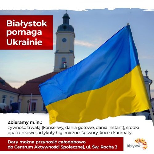 Można przynosić dary dla Ukraińców do Centrum Aktywności Społecznej