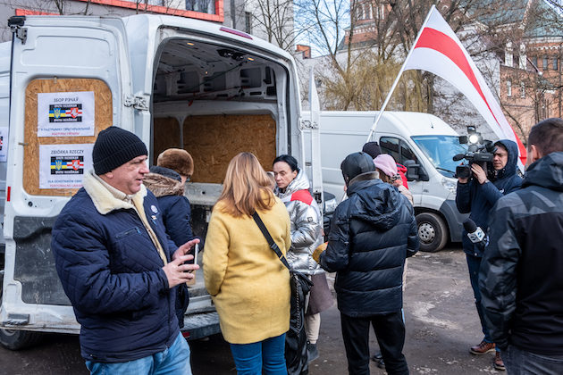 Manifestacja przed Konsulatem Generalnym Białorusi [ZDJĘCIA]