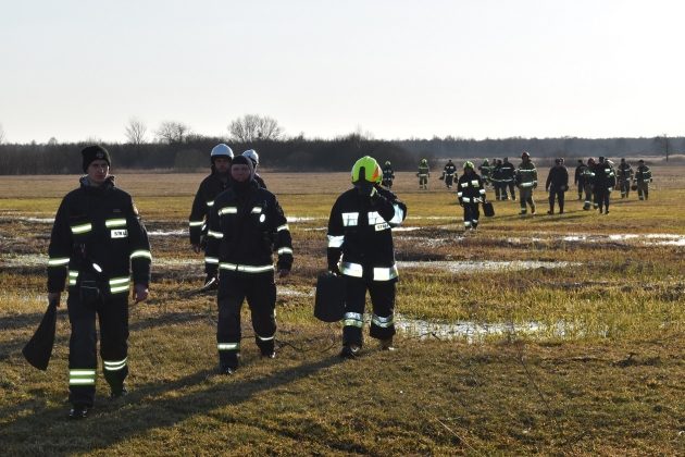 Pożar traw przy Zalewie Dojlidy