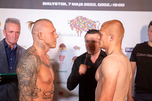 Podlaskie Boxing Show. Gorgoń wygrał z Malinoviciem przez techniczny nokaut