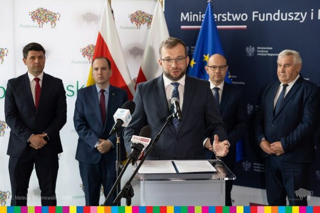 Minister Grzegorz Puda w Białymstoku. Podpisał z marszałkiem kontrakt programowy